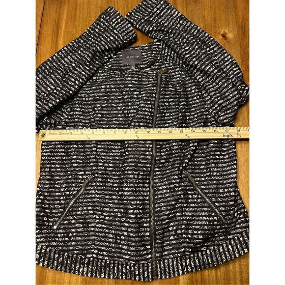 The Limited Textured Black And White Zip Up Jacket Womens Medium - Picture 10 of 11